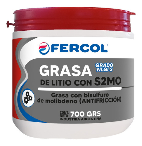 Grasa Fercol De Litio Ep C/s2mo (molibdeno)  700 Grs