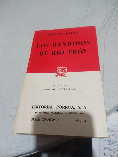 Los Bandidos De Río Frío Manuel Payno Ed Porrua 