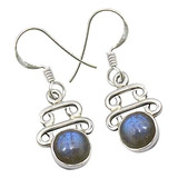 Silverstarjewel Pendientes De Labradorita De Plata Fina 925 