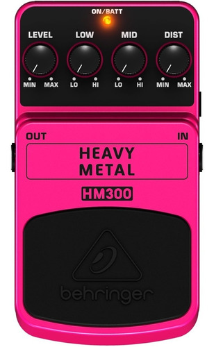 Pedal Guitarra Distorção Heavy Metal Behringer Hm300