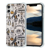 Funda Para iPhone 11 Blanca Diseno Halloween