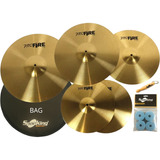 Set De Pratos Bateria Profire Alloy 14161820 + Bag E Feltros