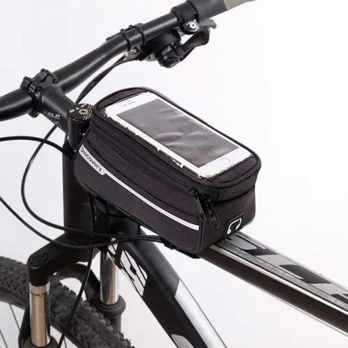 Alforja Bolso Bici Porta Celular Objetos P/ Cuadro Bicicleta