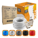 Cabo Rede Cat6 50 Metros Azul Furukawa Soho Plus +10 Con Bli