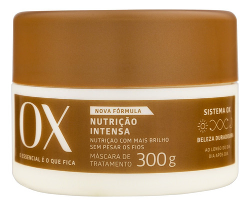  Máscara De Tratamento Ox Cosméticos Nutrição Intensa 300g