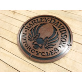 Placa Decorativa Harley Davidson Caveira Com Asas