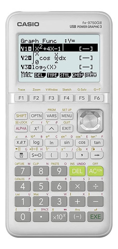 Casio Fx-9750giii Calculadora Gráfica Blanca (fx-9750giii-we