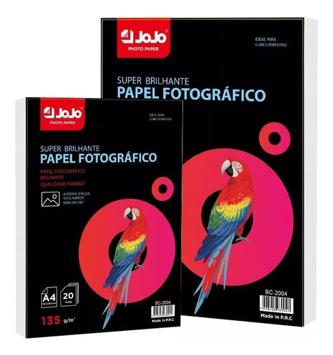 Papel Fotográfico Premium A4 Glossy 135g  500 Folhas Premium
