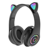 Audífono Bluetooth Oreja De Gato B39 Con Luces Rgb