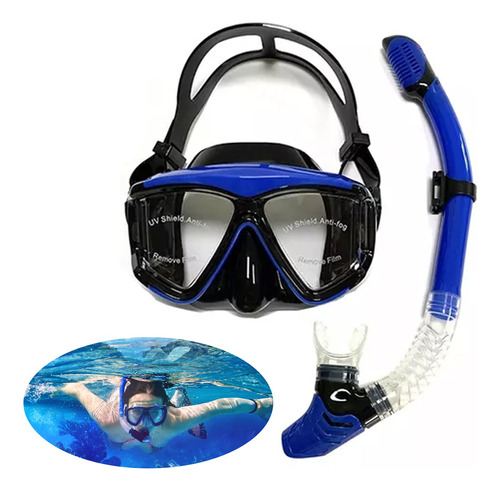 Kit De Gafas Buceo Con Snorkel Buceo Silicona Ajustables