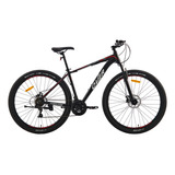 Bicicleta Mtb Overtech R29 Aluminio Full Shimano Fr Disco Pp Color Negro/rojo/blanco Tamaño Del Cuadro L