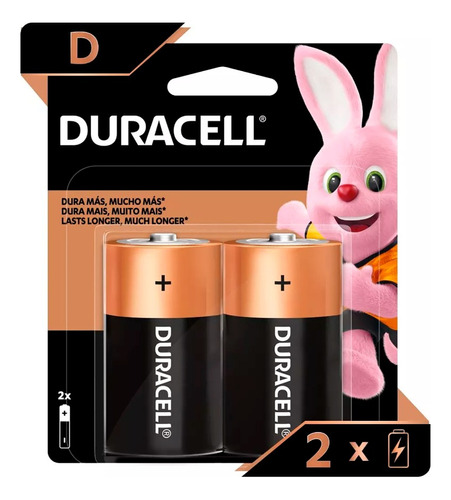 Duracell Pilas Alcalinas D Blíster X2 Más Duración