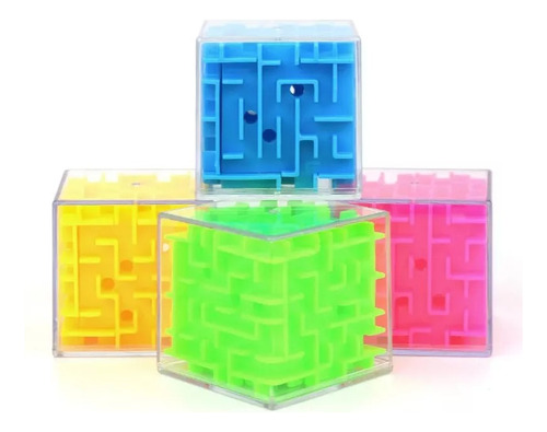 Pack De 12 Cubo Laberinto 3d Juego De Ingenio