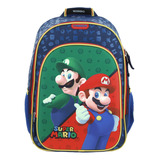 Mochila Escolar Chenson Luigi Mario Bros Escolar Mb65867-9