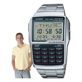 Relógio Casio Data Bank Calculadora Vintage Prata Dbc-32d-1a