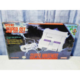 77- Console Super Nintendo Snes Playtronic Completo Na Caixa