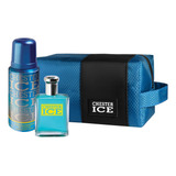 Perfume Hombre Chester Ice 60ml + Desodorante + Bolso Necessaire