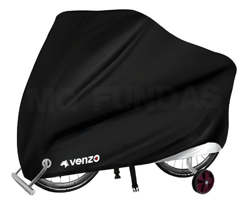 Funda Cubre Bicicleta Venzo R14 C/ Rueditas - 120 X 80 X 72