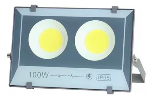 Foco Led 100w Plano  Proyector Exterior Estadio Ip66 Base