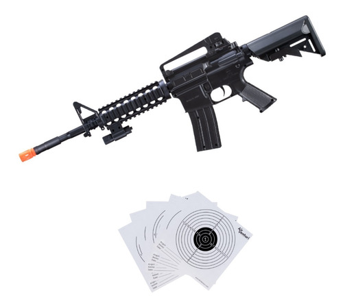 Rifle Airsoft M-16b Bbs 6mm Resorte Con Mira Laser Xtre P