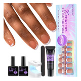 Btartboxnails Kit De Unas De Gel Francesas  Unas Postizas A