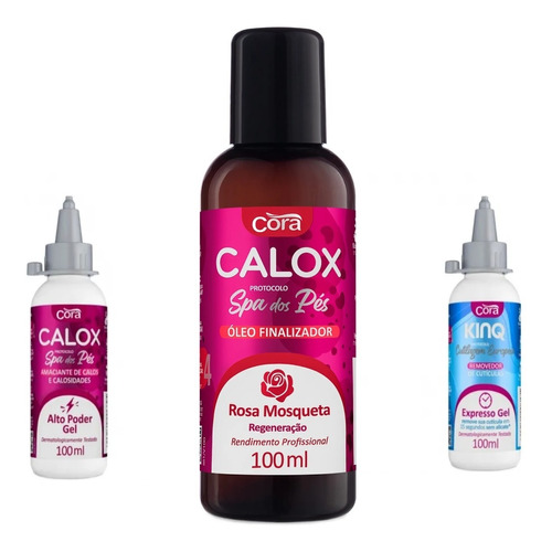 Kit Calox Kinq E Oleo Calosidade Cuticulas Spa Pés E Mãos