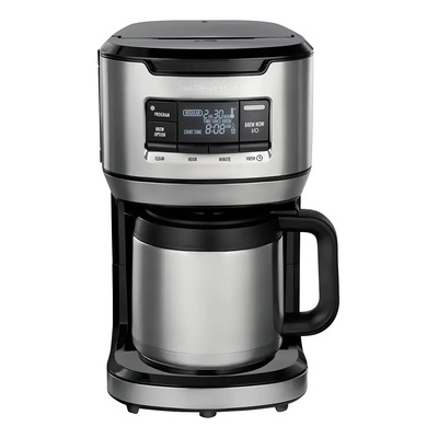 Cafetera 12 Tazas Hamilton Beach Jarra De Acero 46391 Color Negro | Envío gratis