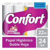 Papel Higiénico Confort Doble Hoja 24 Un (22 M)