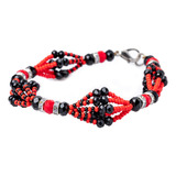 Pulsera Ilde De Eleggua 6 Hilos Cristal