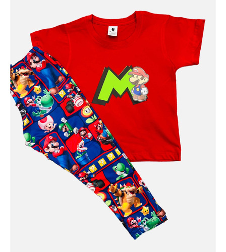 Pijama Mario Bross Para Niños
