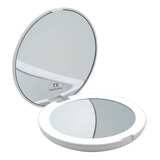 Mirrorvana Espejo De Viaje Con Luz Led Con Aumento 7x/1x, Es