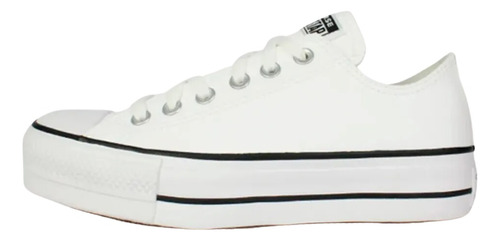 Tênis Converse All Star Chuck Taylor Plataforma Couro Branco