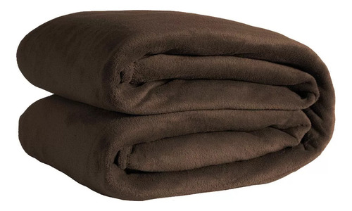 Cobertor Manta Microfibra Casal Queen Lisa Casa Laura Enxovais 2,00m X 1,80m Premium Soft Veludo Tabaco