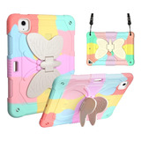 Funda Para iPad Air 4 Y Air 5 Uso Rudo + Correa Mariposa