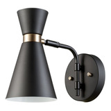 Globe Electric  Belmont - Aplique De Pared Con 1 Luz, Negro.