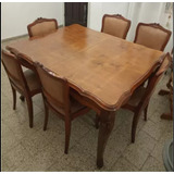 Juego De Comedor Provenzal Luis Xv Antiguo Con 6 Sillas