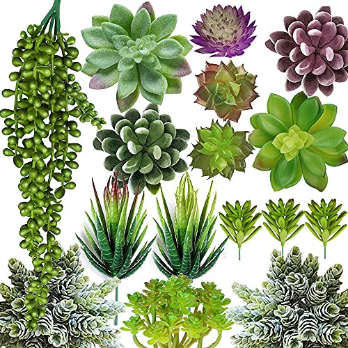 Plantas Suculentas Artificiales, Juego De 16 Piezas De ...