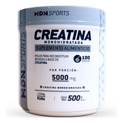 Creatina Monohidratada en polvo Alta pureza 500g MDN Sports | 100 servicios | Sabor natural | alto rendimiento | Meses sin interés