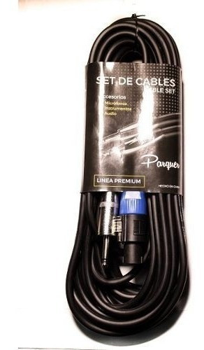 Cable Plug A Speakon Parquer Profesional 10 Metros Cuota