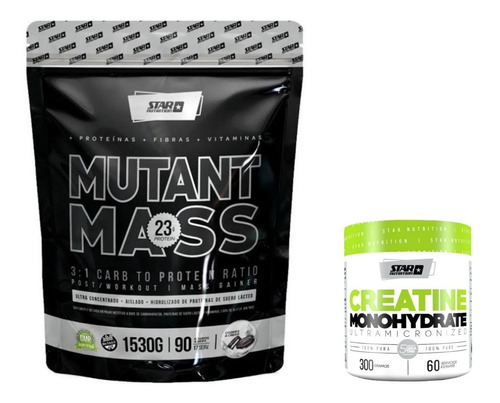 Mutant Mass 1530g + Creatina Monohidrato 300g Star Nutrition