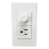 Apagador Atenuador Dimmer Para Luz Foco + Contacto Bco 700w