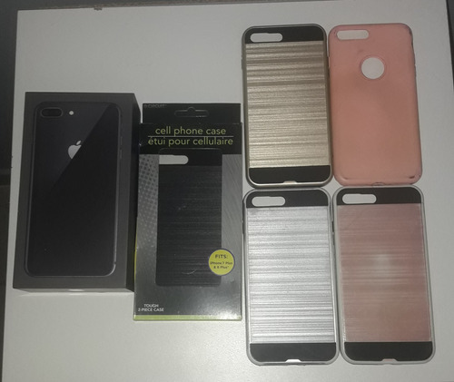 Caja Y Accesorios iPhone 8+ Space Gray 64gb (sin Celular)
