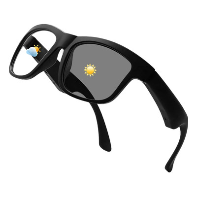 Lentes Inteligentes Bluetooth 5.3 Con Micas Fotocromáticas Color-changing Glasses Negro