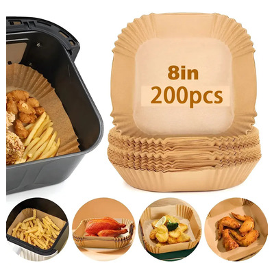 200 Pcsforro De Papel Desechable Para Freidora De Aire Folvirex