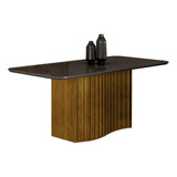 Mesa Para Sala De Jantar Siena 180cm Freijo/chumbo Gi