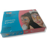 Maquillaje Artistico Infantil Caja Stencil Strass Glitter S3
