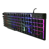 Teclado Gamer Evus Tc11b Jellybeans Rgb Cor De Teclado Preto Idioma Português Brasil