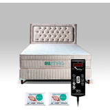 Cama Box Casal D33 Massageador Bioquântico Cabeceir 2 Traves