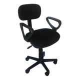 Silla Ads Secretarial Di-base Negra Tapiz Negro Cb