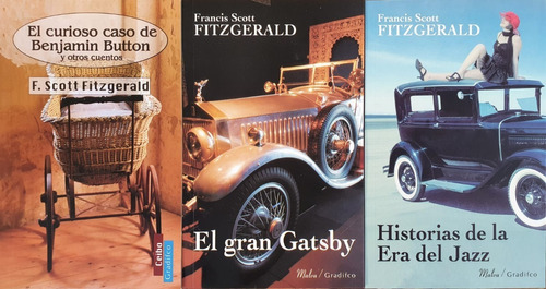 3 Libros Scott Fitzgerald Gradifco Curioso Caso Gatsby Jazz